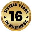fifteen years in business icon